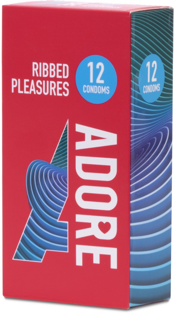 Pasante Adore Ribbed Pleasure preservativi 144 pezzi