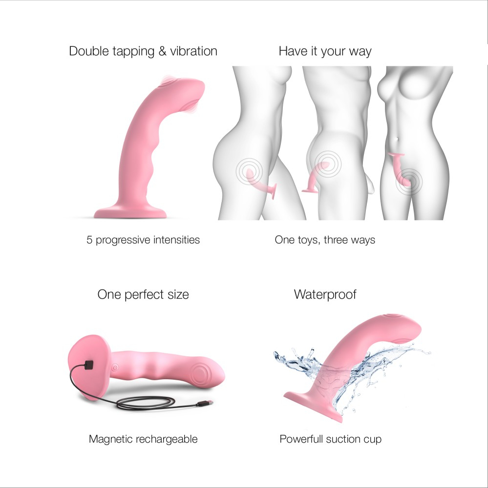 Strap-On-Me Tapping Dildo Wave dildo vibrante ventosa