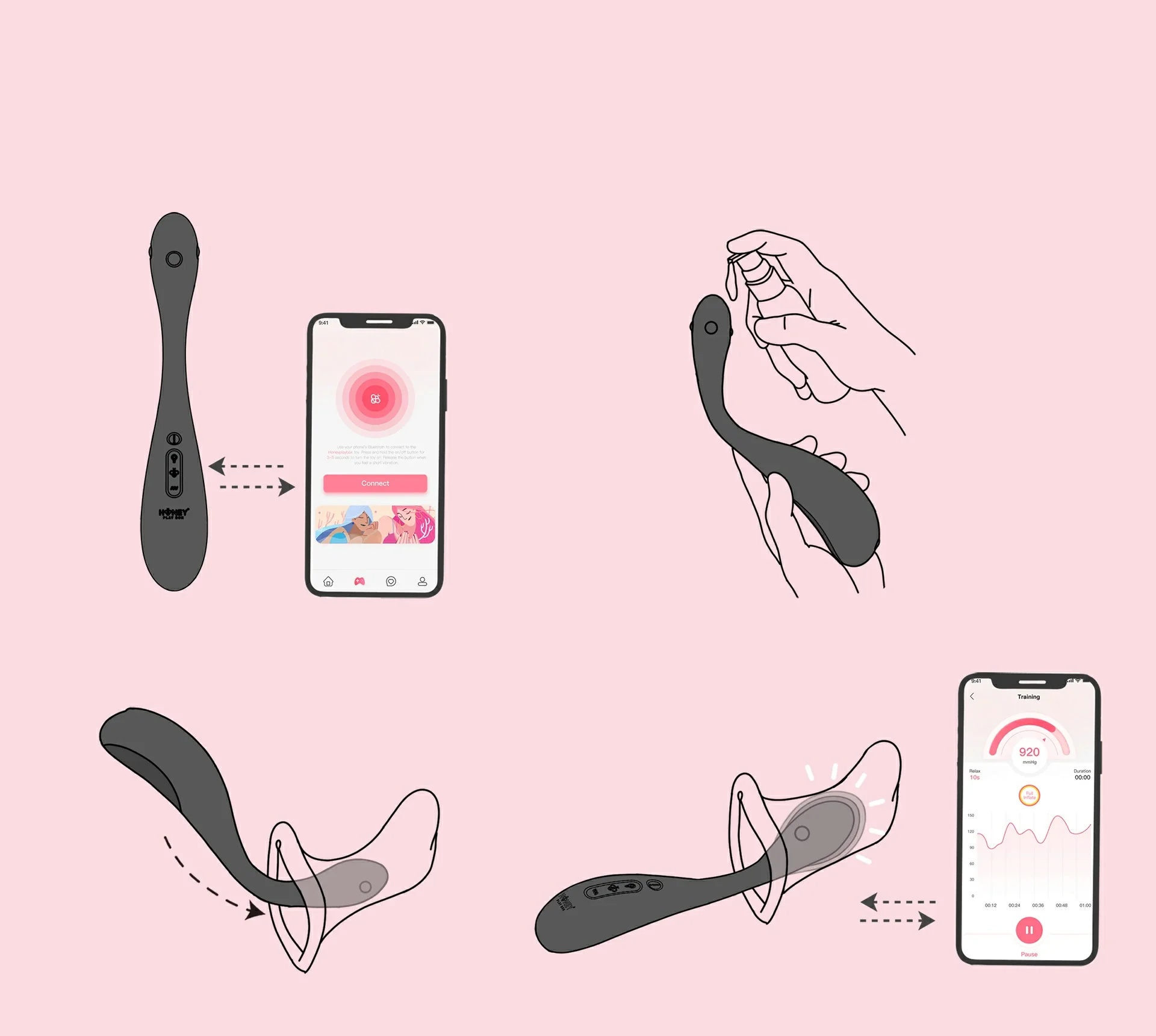 Honey Play Box Puff vibratore kegel con app