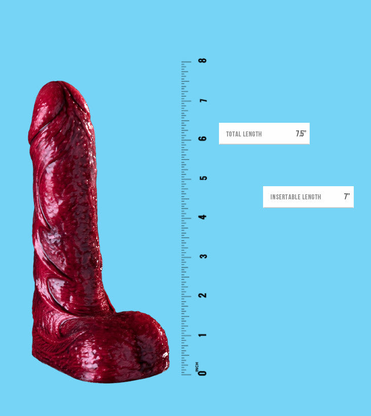 Fleshjack Freaks Drac dildo fantasy in silicone rosso