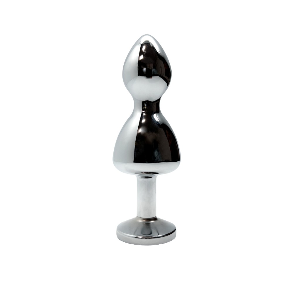Wooomy Lollypop Blue plug anale in metallo con gioiello
