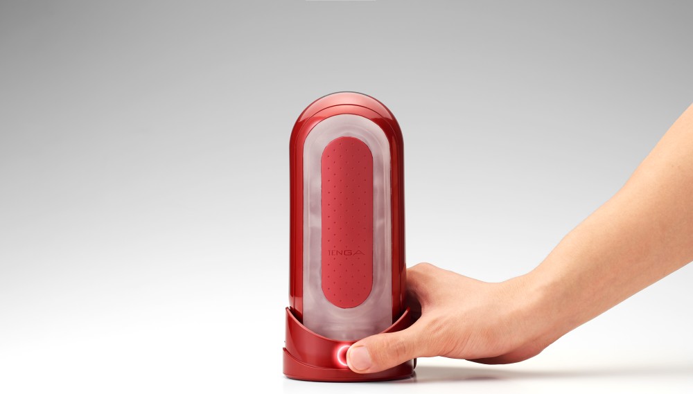 Tenga Flip Zero Red masturbatore uomo set con Warmer