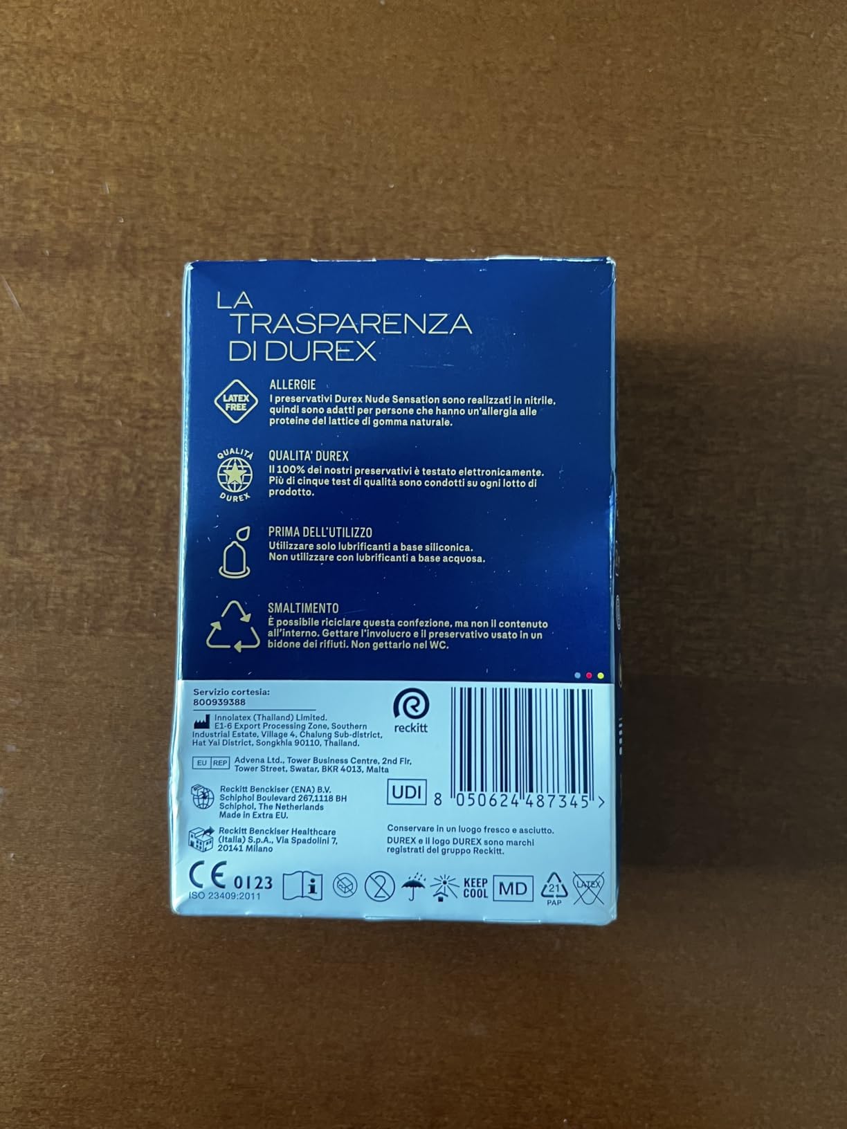 Durex Nude Sensation preservativi nitrile 20 pezzi senza lattice