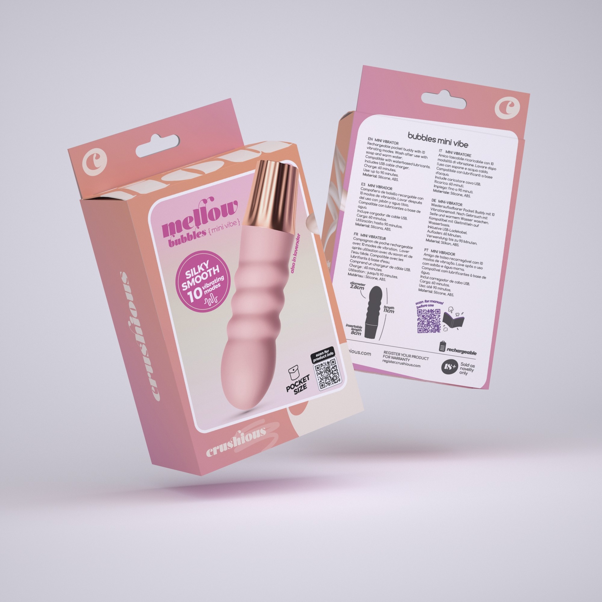 Crushious Mellow Bubbles mini vibratore 10 modi