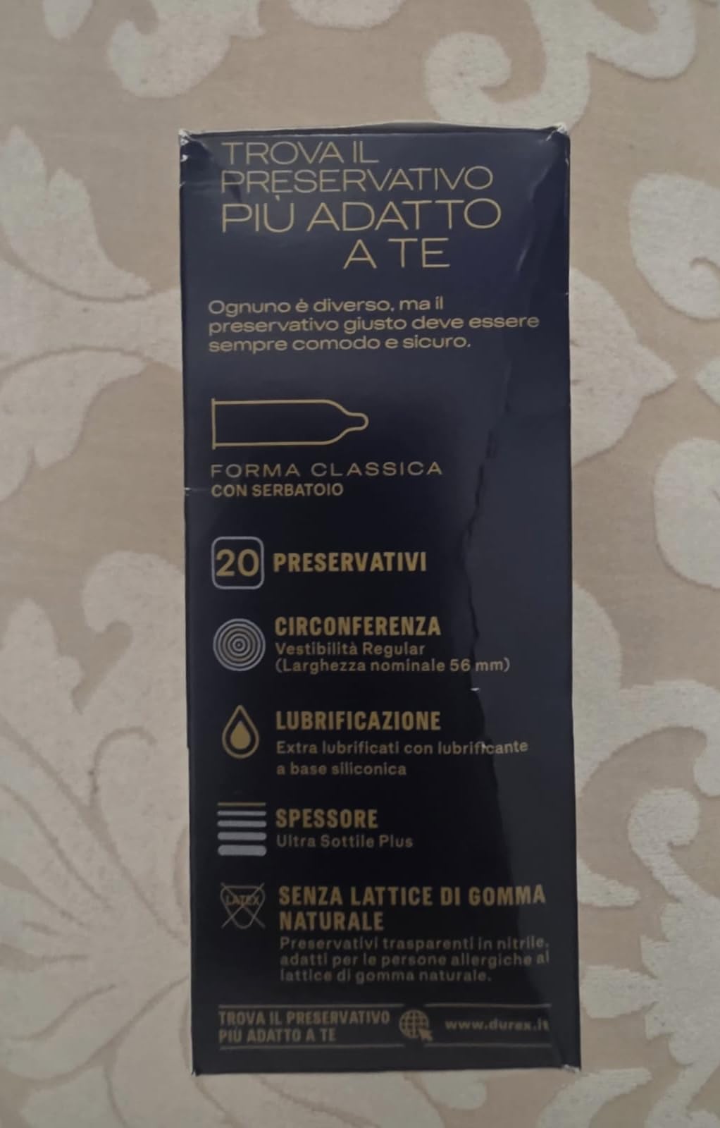 Durex Nude Sensation preservativi nitrile 20 pezzi senza lattice