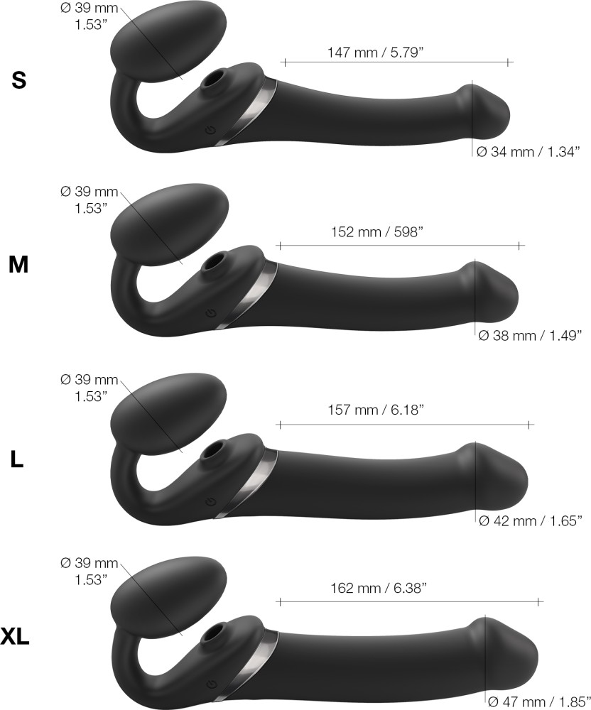 Strap-on-me Multi Orgasm Bendable strap-on nero vibrante