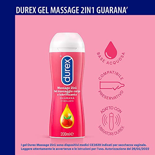 Durex Settebello 18 preservativi + Massage Guarana 200 ml kit