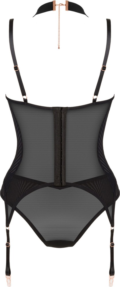 Obsessive Brasica guepiere M/L in mesh con perizoma