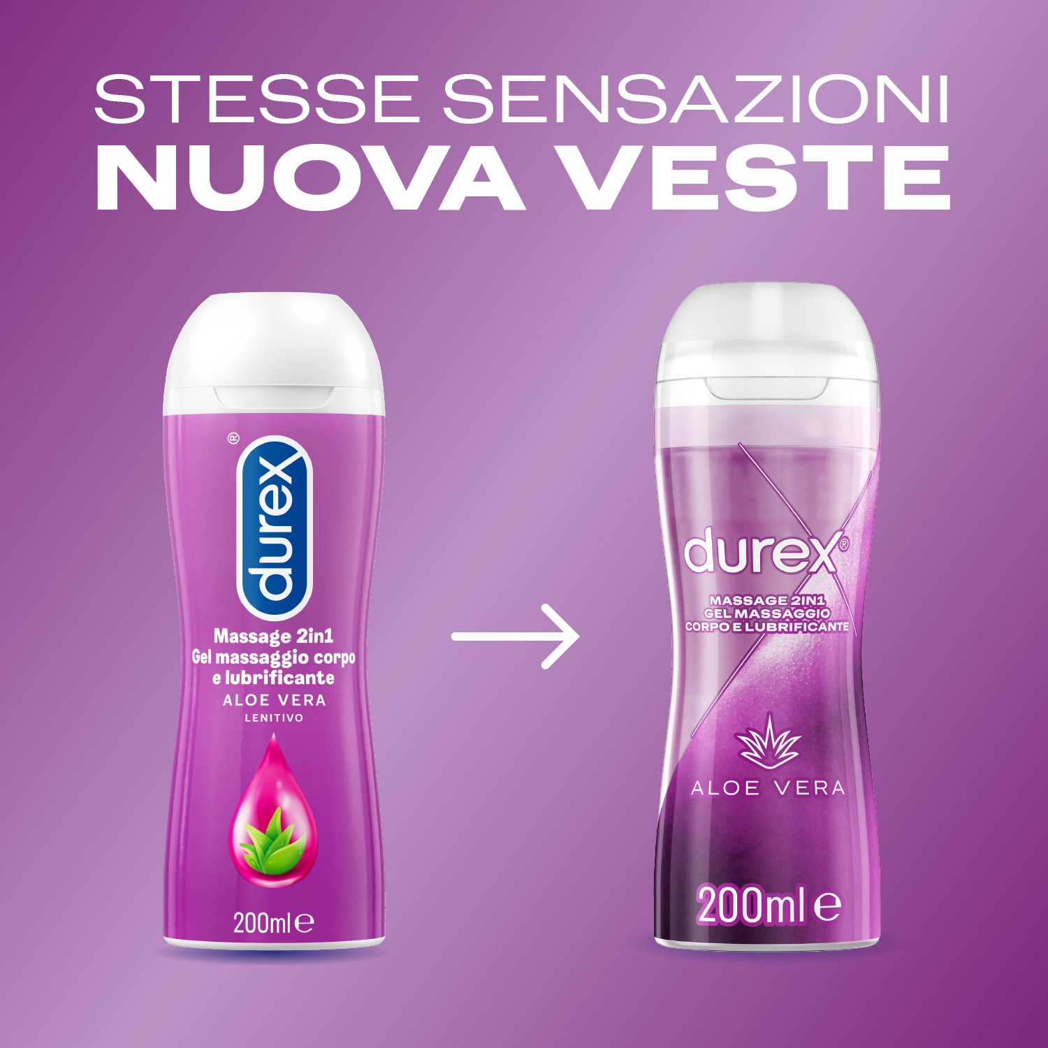 Durex Massage 2 in 1 Sensual lubrificante aloe vera 200 ml