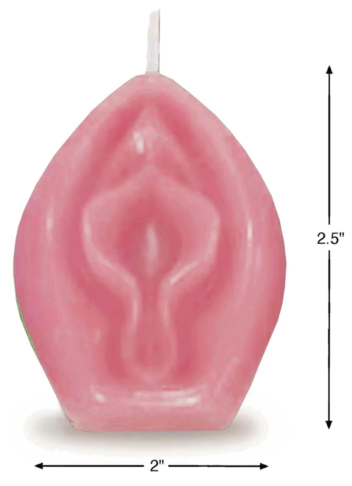 Little Genie Eden Candle candela vagina vaniglia 7,5 cm