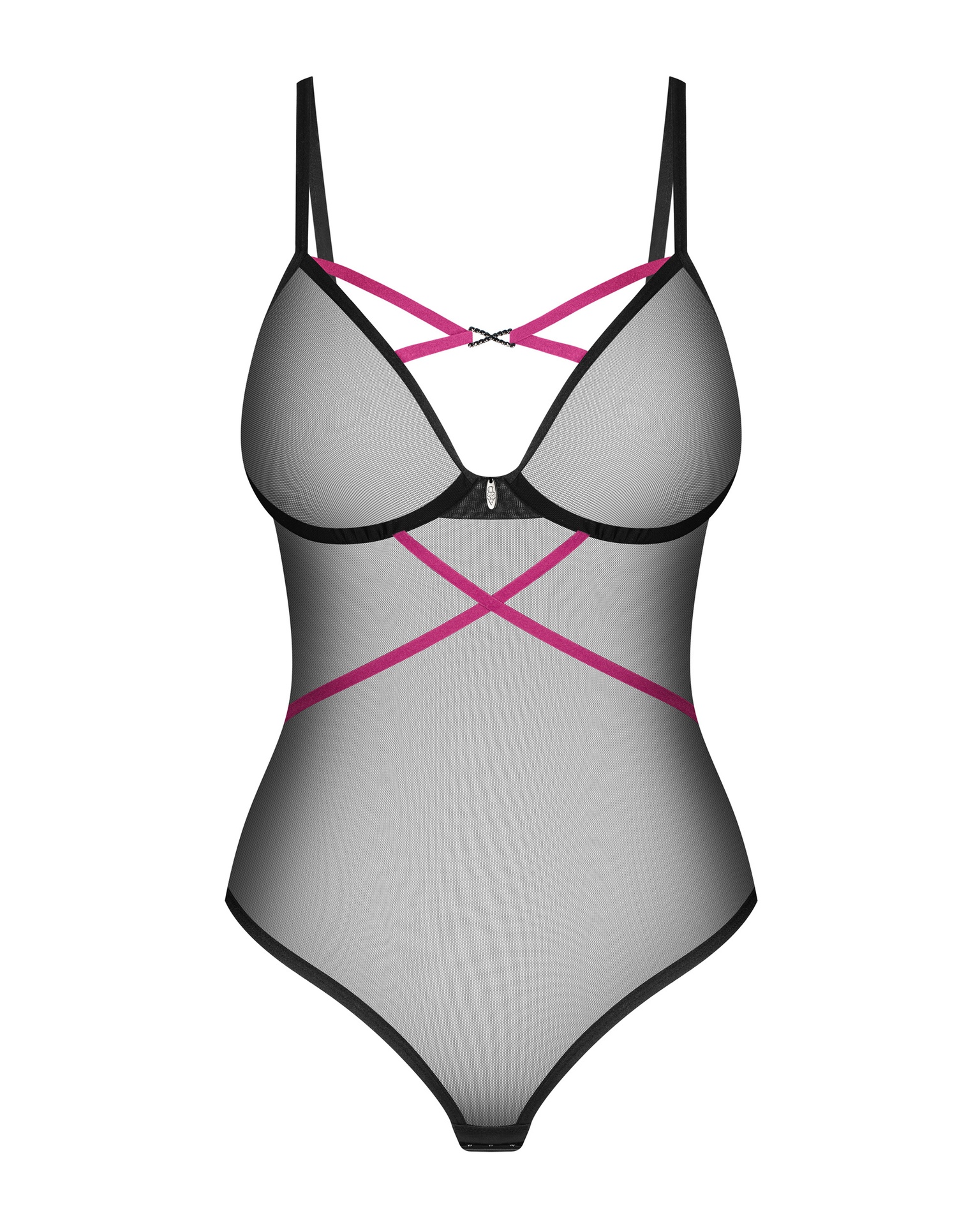 Obsessive Novenes body sexy nero con ferretto tulle