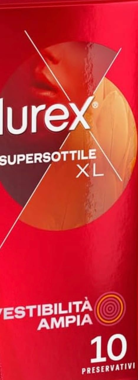 Durex SuperSottile XL Preservativi Sottili 10 Pezzi 60 mm