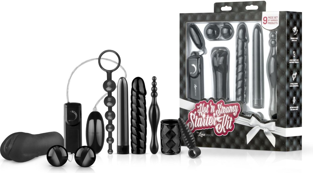 Loveboxxx Starter Kit Hot n Steamy kit coppia nero