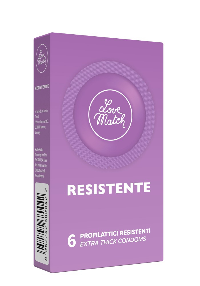Love Match Resistente Preservativi 6 Pezzi Spessi