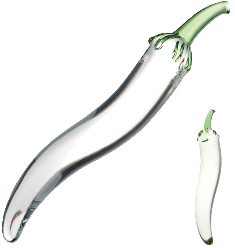 Glas Naturals Chili Peppers dildo in vetro borosilicato