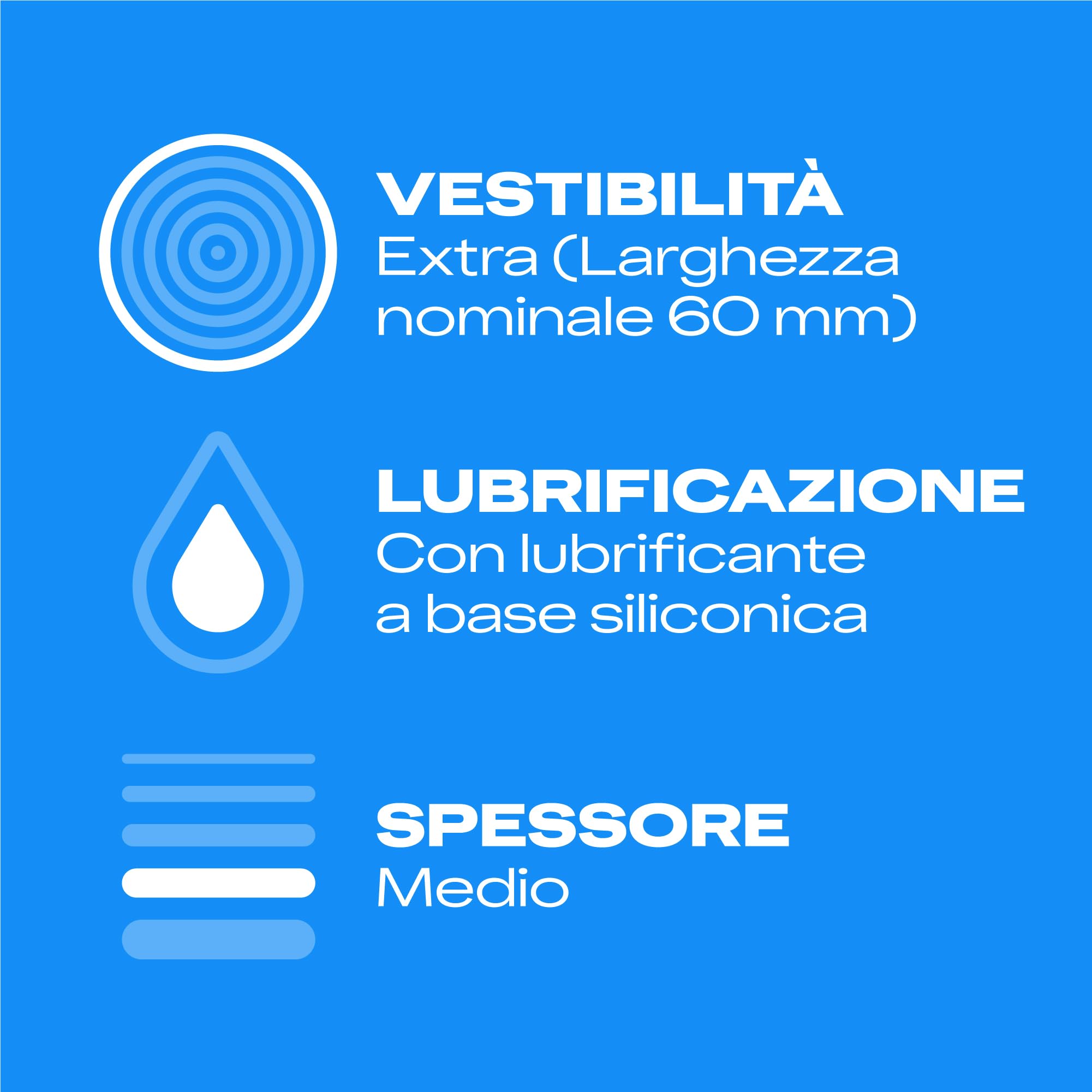 Durex Settebello 2XL preservativi XL 5 pezzi da 60 mm