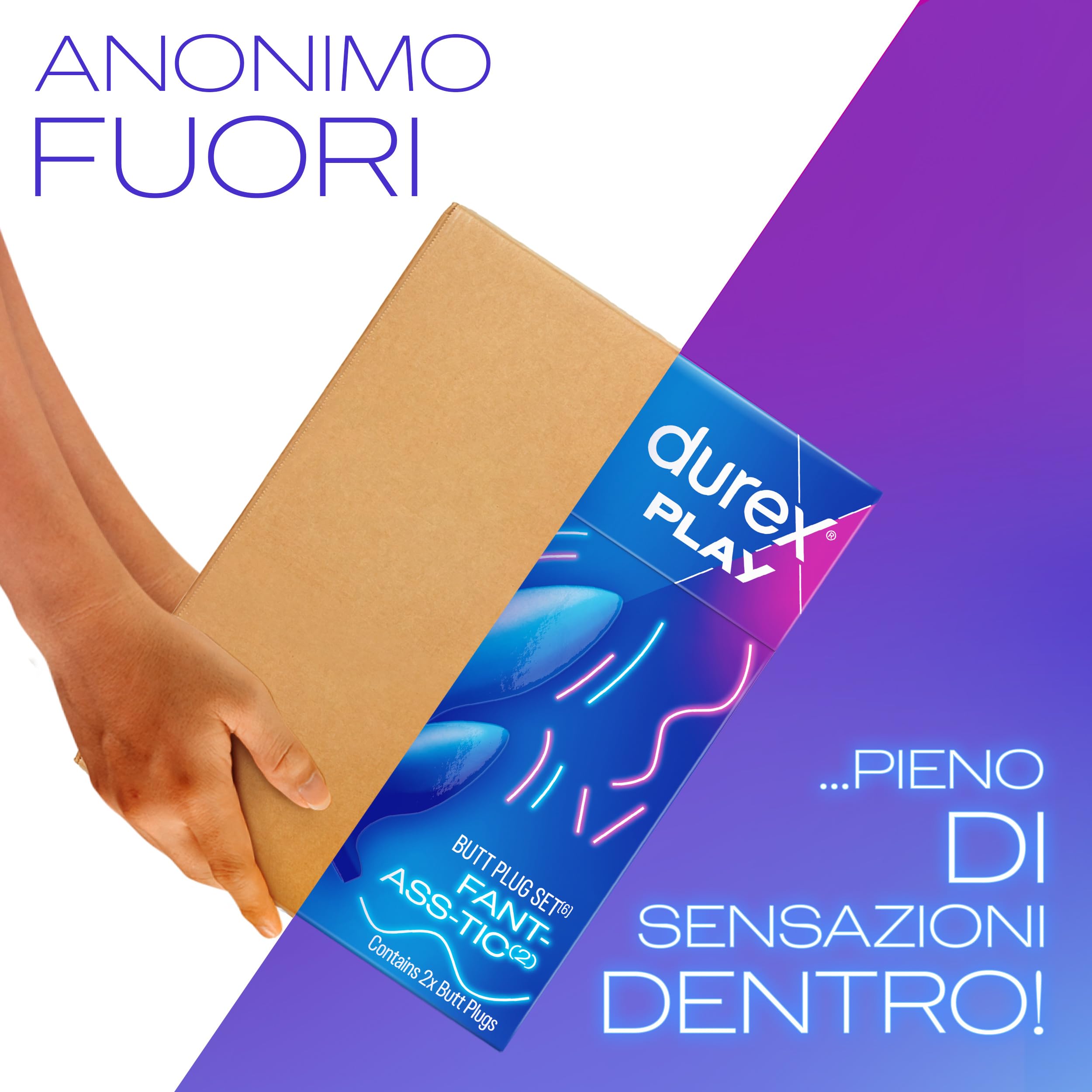 Durex Set Plug Anale sex toy silicone + 6 preservativi