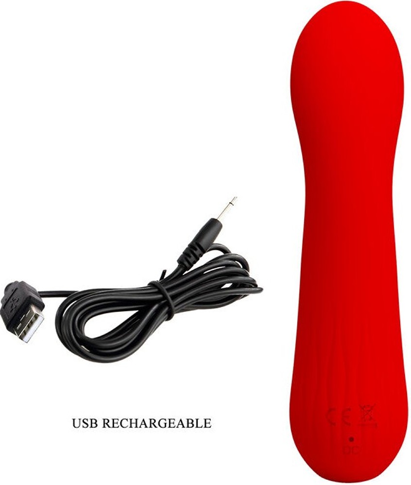 Pretty Love Faun vibratore punto G silicone rosso 10 vibrazioni