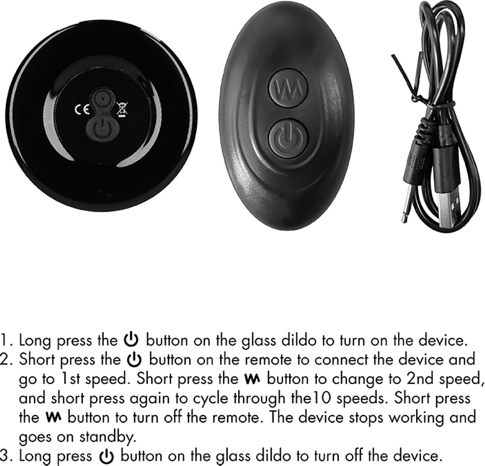 Chrystalino Rimly plug anale vibrante in vetro telecomando