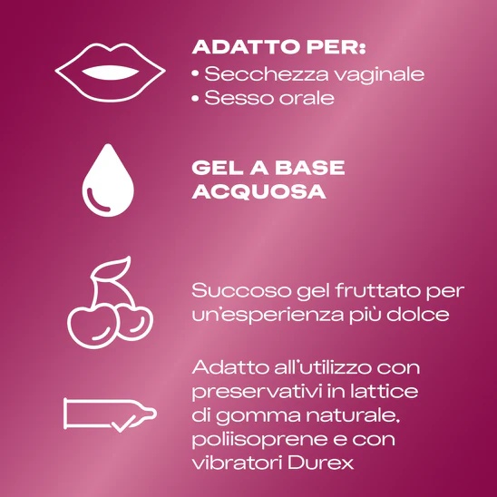 Durex Top Gel Very Cherry gel lubrificante ciliegia 50 ml