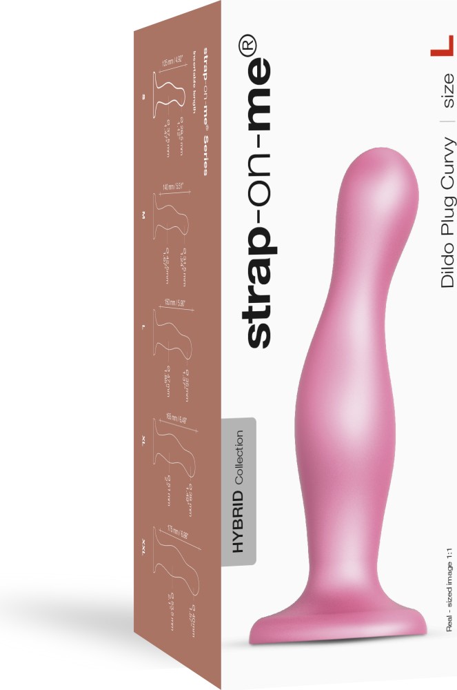 Strapon-me Dildo Plug Curvy L dildo ventosa viola silicone