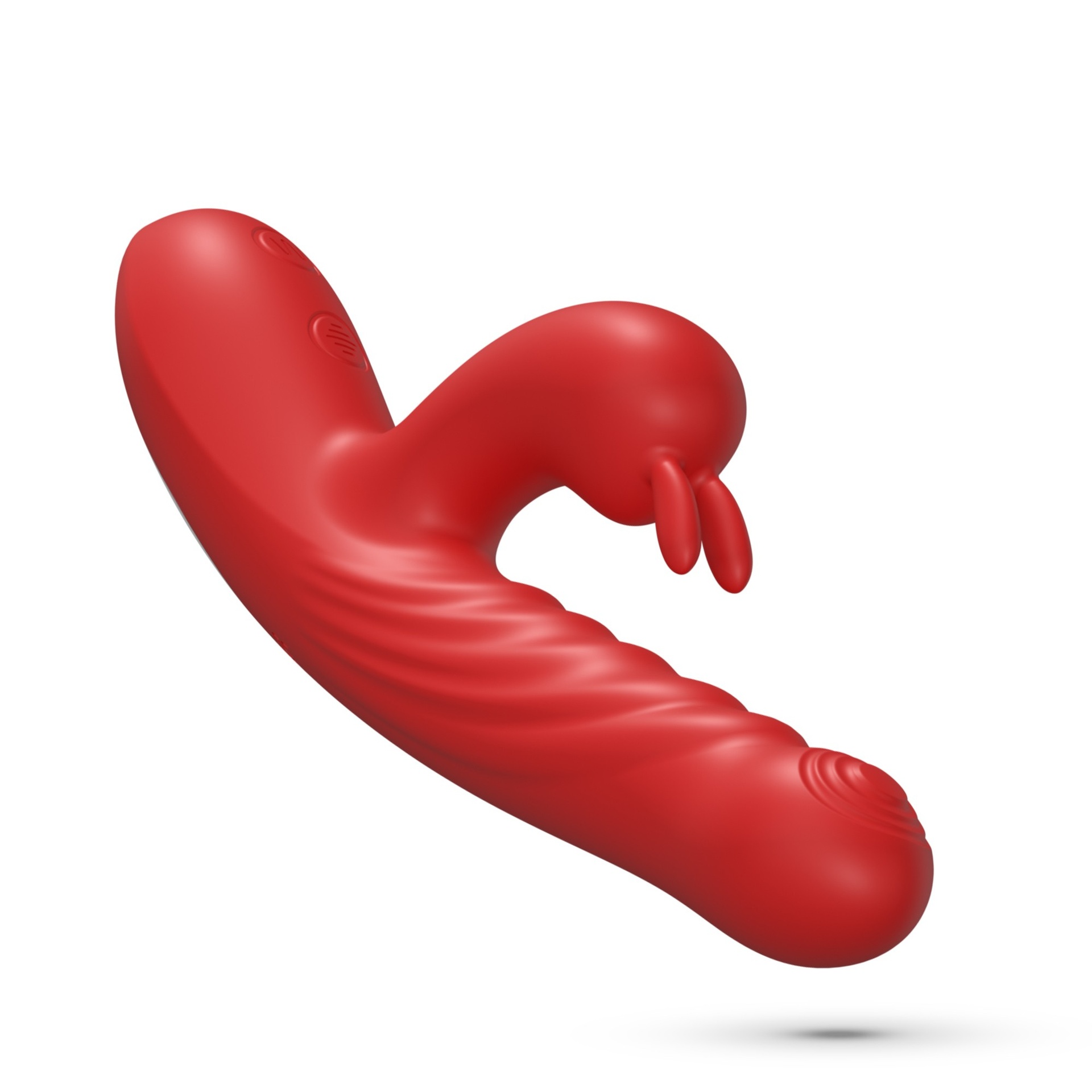 Crushious Lapin vibratore rabbit rosso silicone