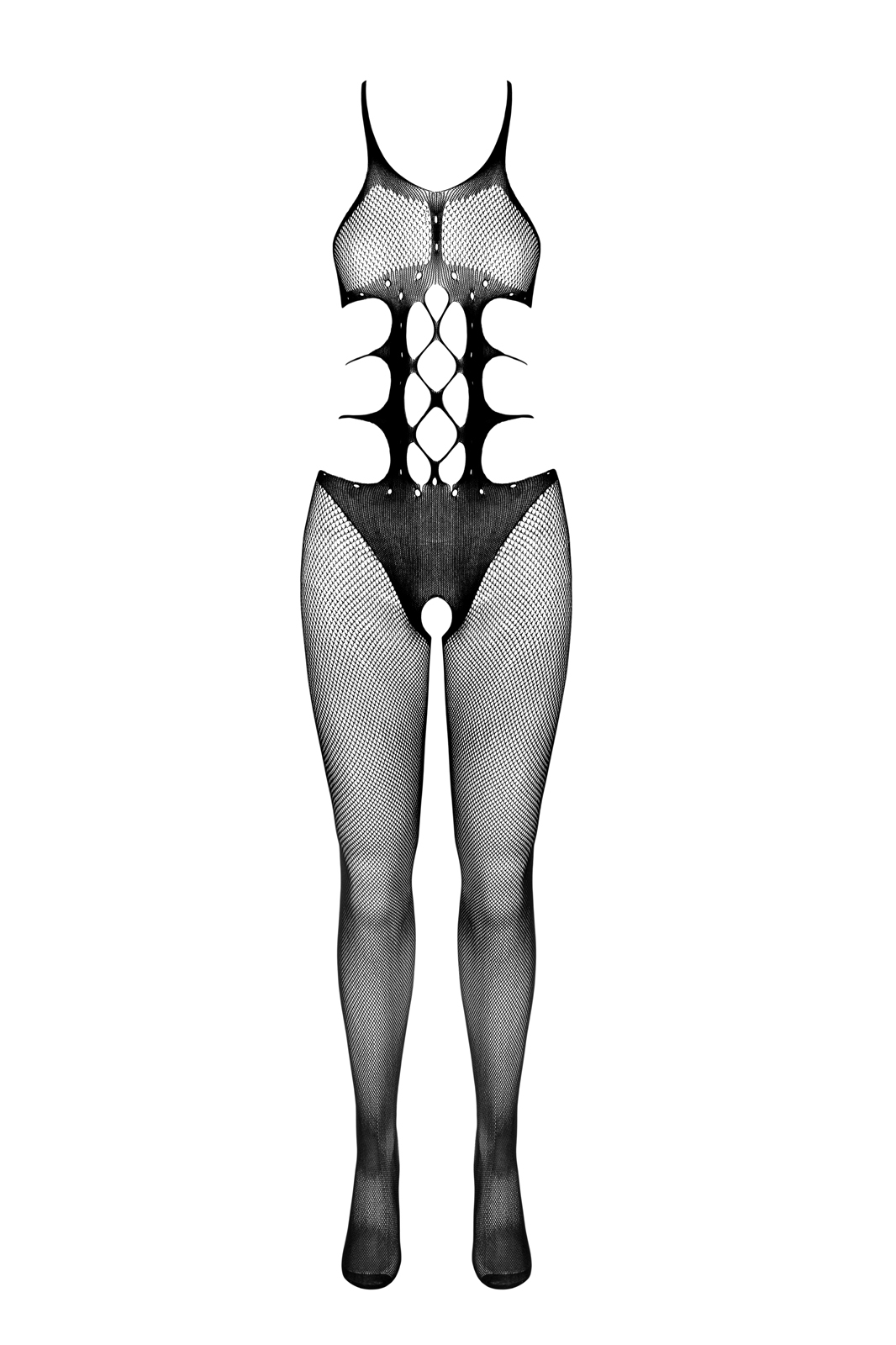 Passion BS084 bodystocking rete nera vedo-non-vedo