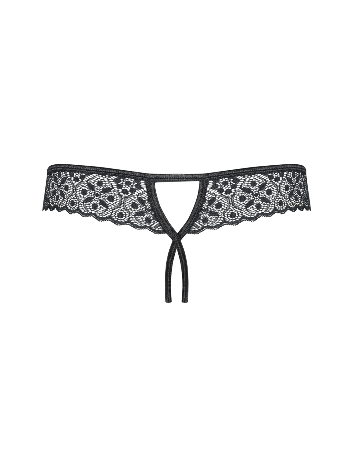 Obsessive Shibu perizoma nero crotchless in pizzo