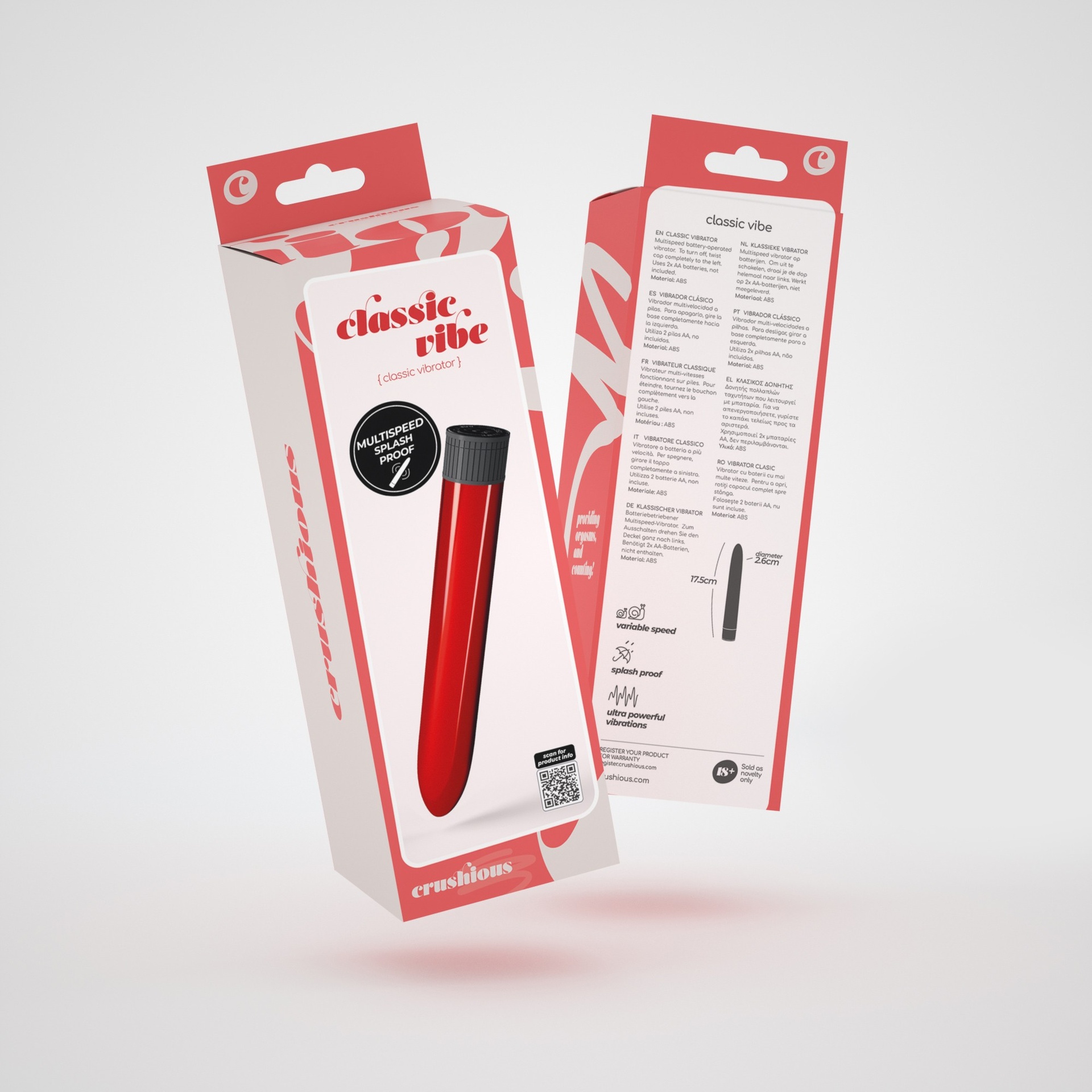 Crushious Classic Vibe bullet vibrante 17,5 cm intensità regolabile