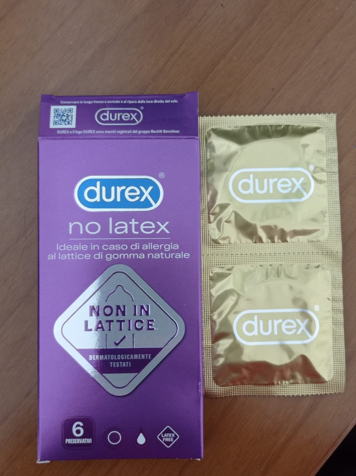 Durex No Latex preservativi senza lattice 6 pezzi