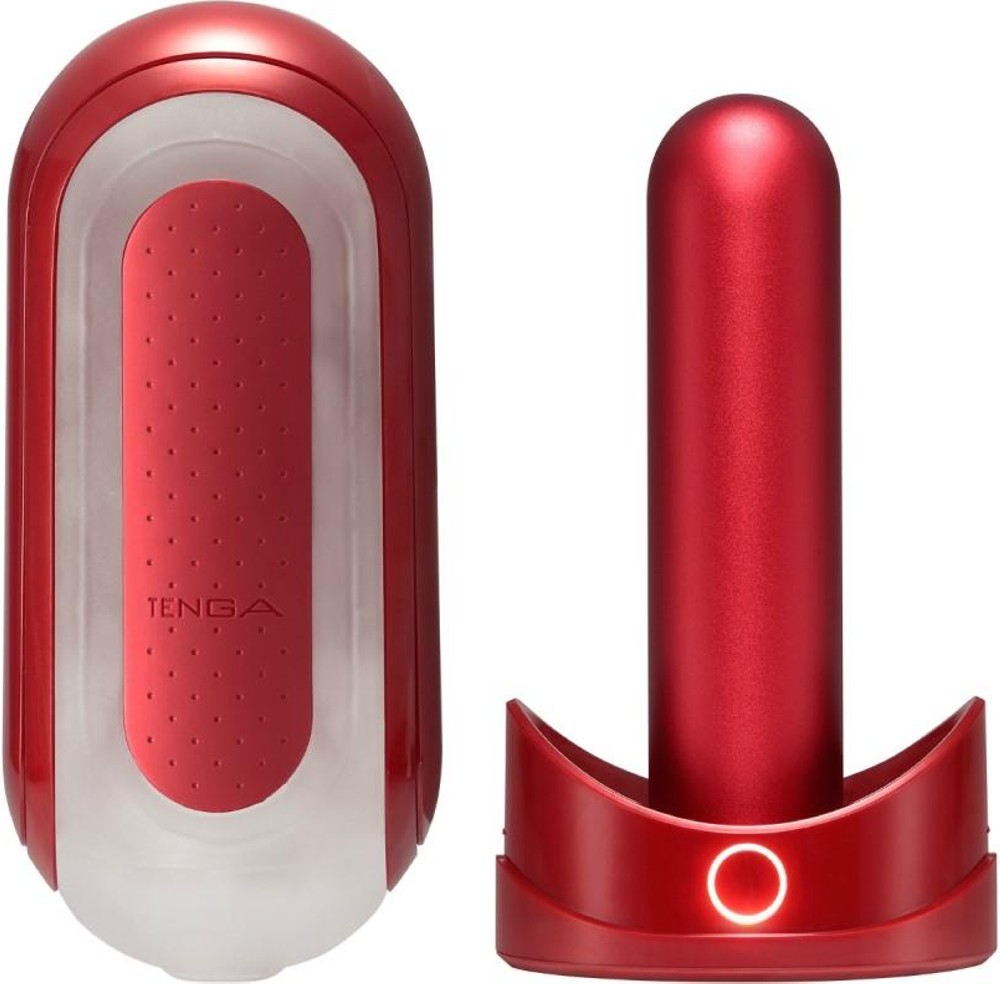 Tenga Flip Zero Red masturbatore uomo set con Warmer
