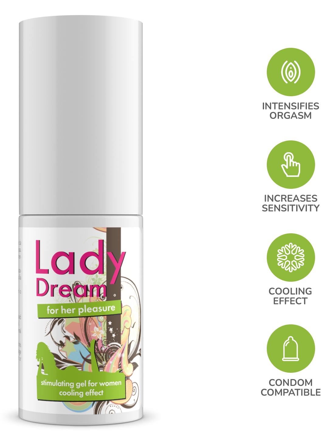 Lady Dream gel stimolante clitoride donna 30 ml L-arginina