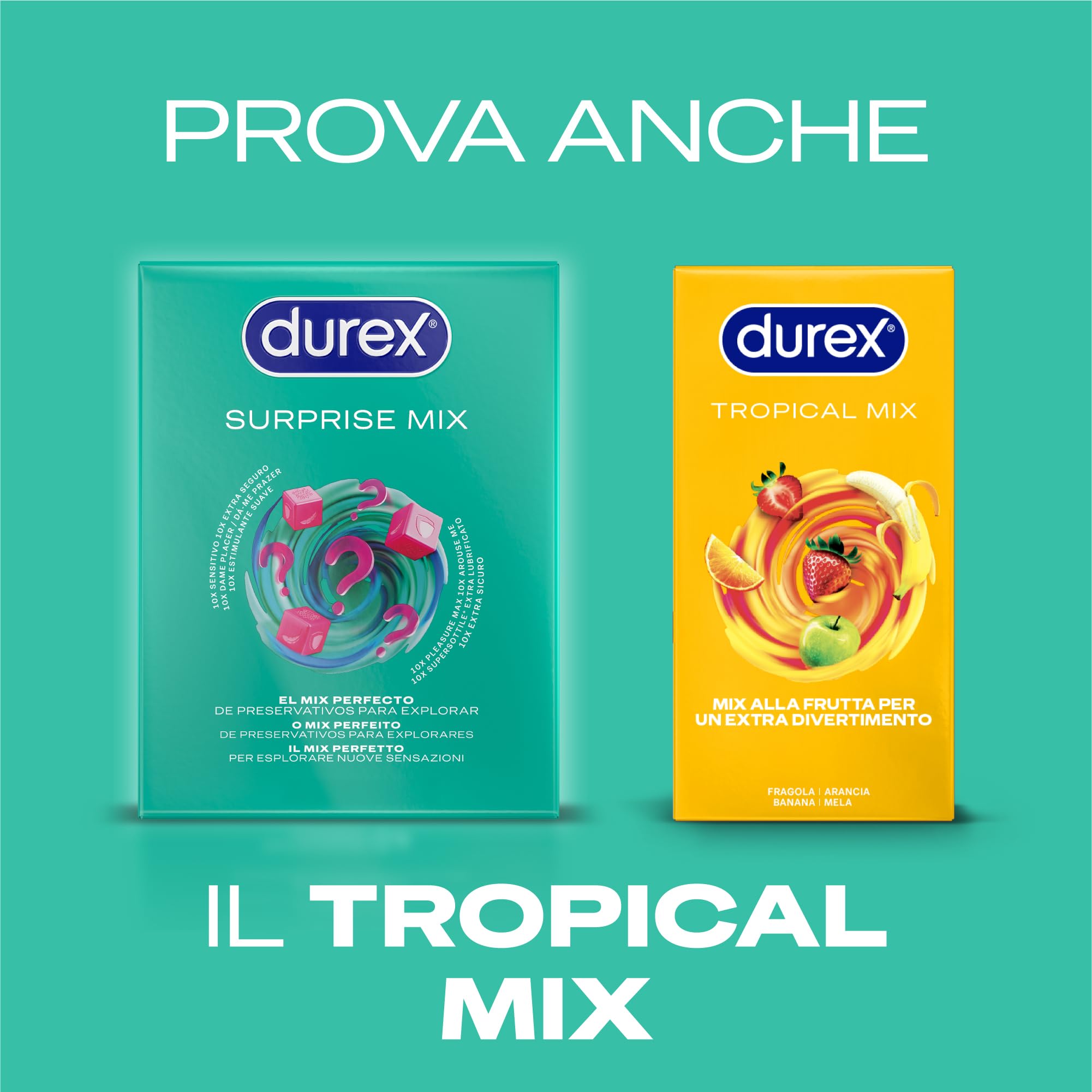 Durex Surprise Mix preservativi assortiti 40 pezzi stimolanti