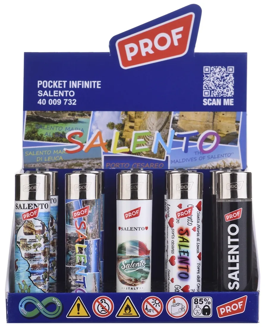 Prof Round Flint Salento accendino pietrina box 25 pz