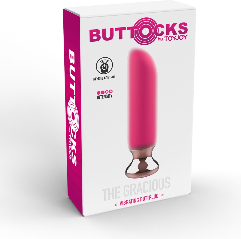 ToyJoy Buttocks The Gracious plug anale vibrante fucsia telecomando