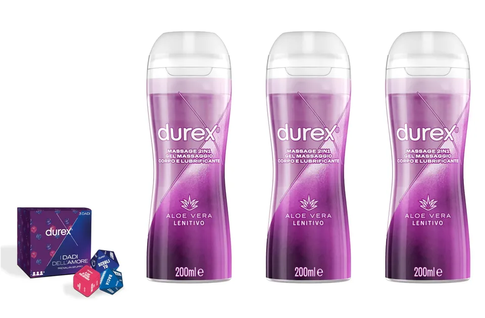 Durex Massage 2in1 gel lubrificante 3x200ml aloe vera