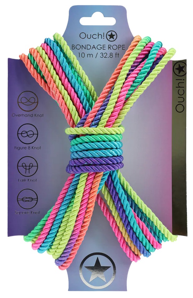Ouch! Polyester Bondage Rope corda shibari multicolor 10 metri
