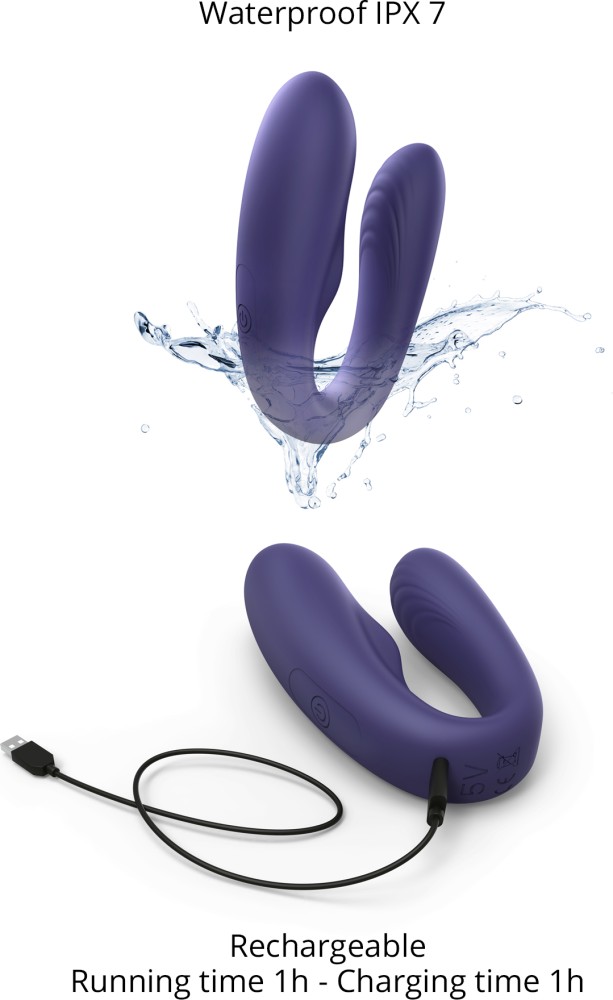 Love to Love Match Up vibratore di coppia viola telecomando