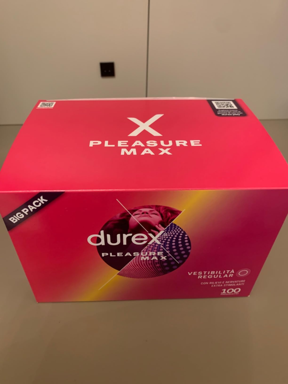 Durex Pleasuremax Preservativi 100 Pezzi con Rilievi
