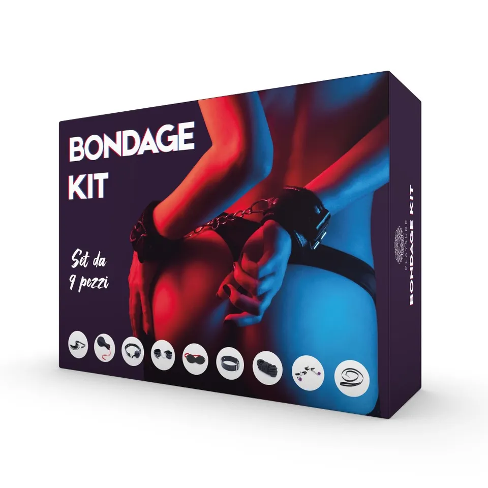 Playsure Bondage Kit set bondage 9 pezzi soft bondage