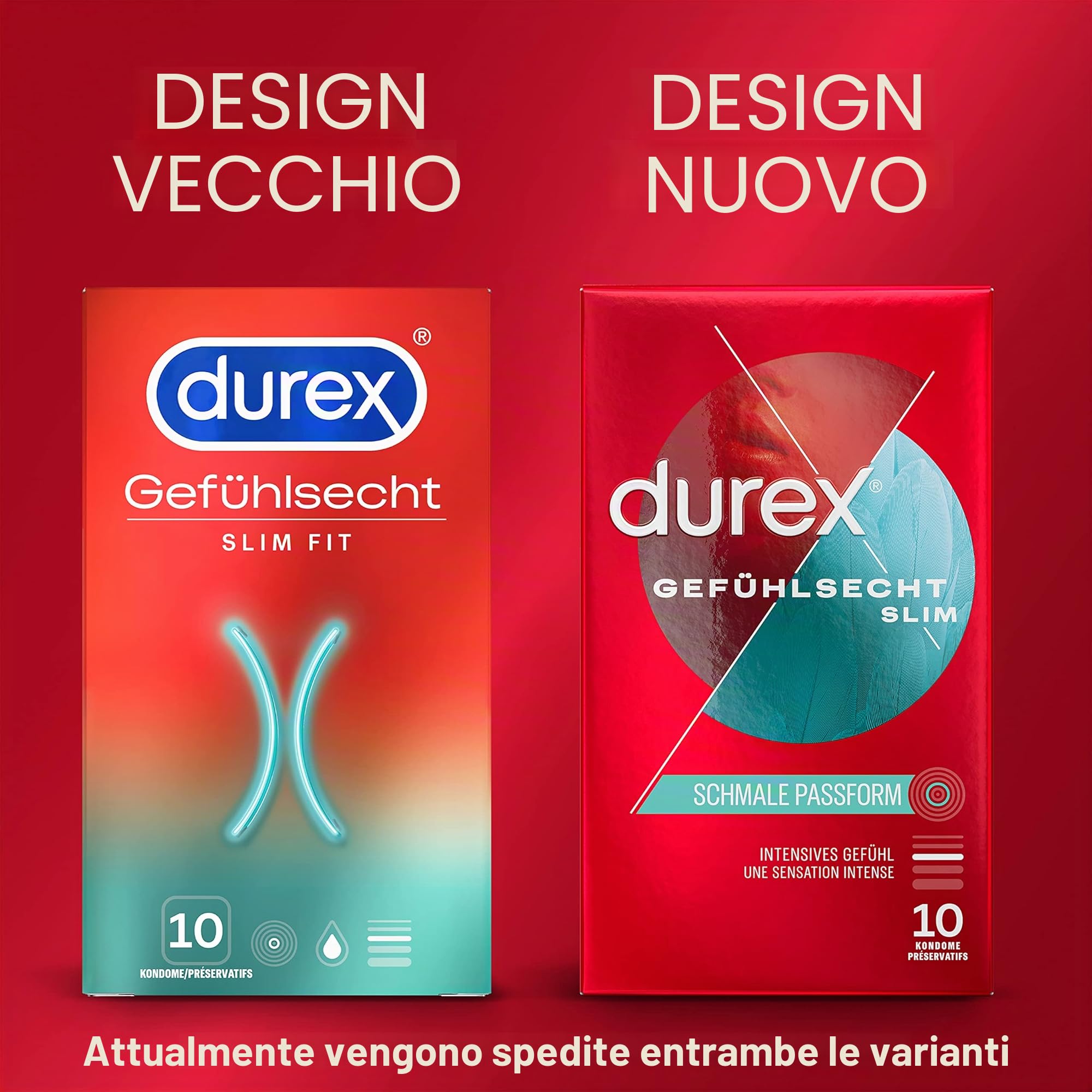 Durex Slim preservativi sottili 20 pezzi aderenti