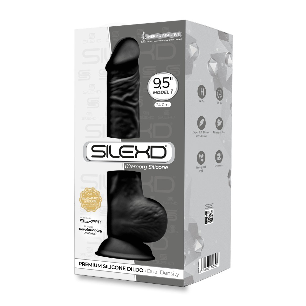 Silexd Model 3 dildo realistico nero 9,5 pollici