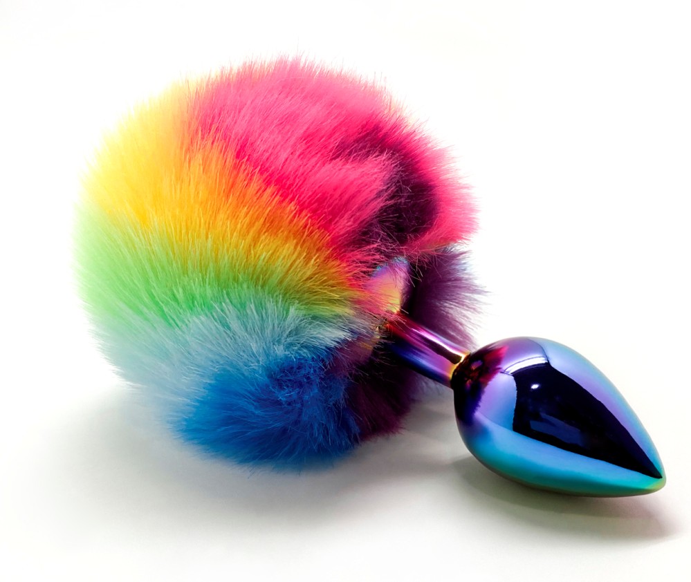 Wooomy Filippi plug anale metallo con coda pride