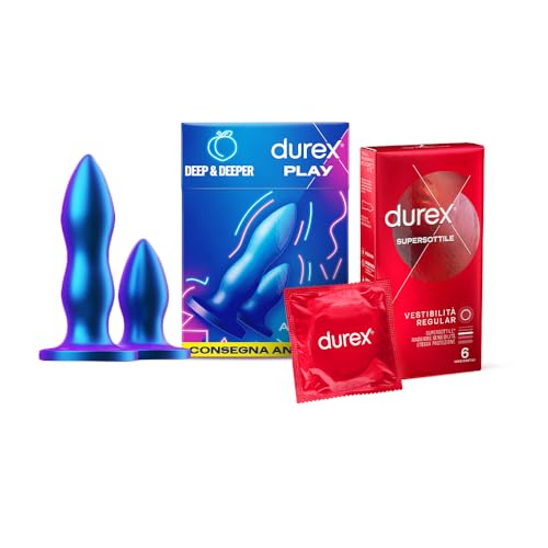 Durex Set Plug Anale sex toy silicone + 6 preservativi