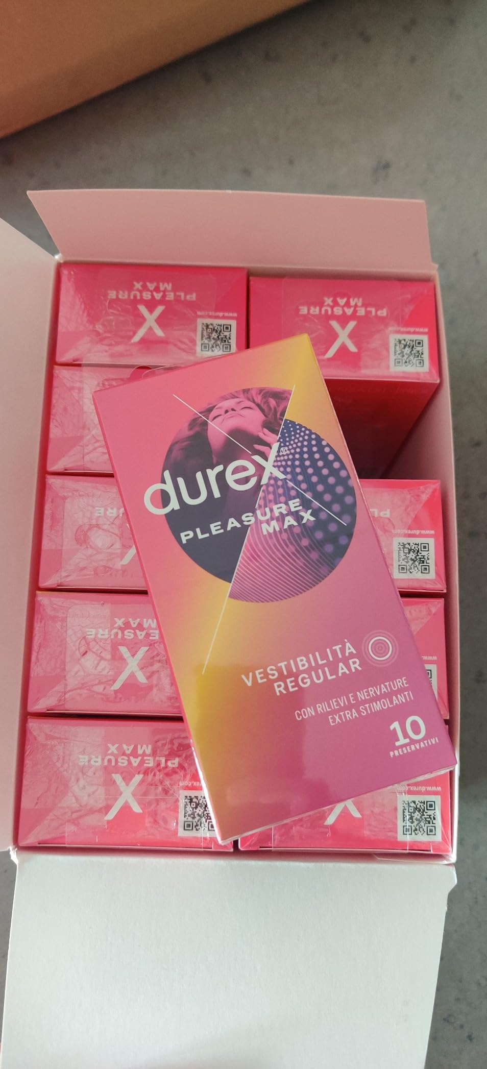 Durex Pleasuremax Preservativi 100 Pezzi con Rilievi