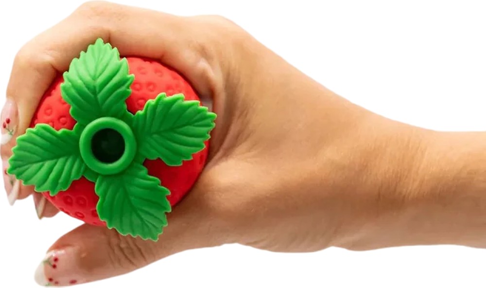Emojibator Strawberry succhiaclitoride vibratore silicone