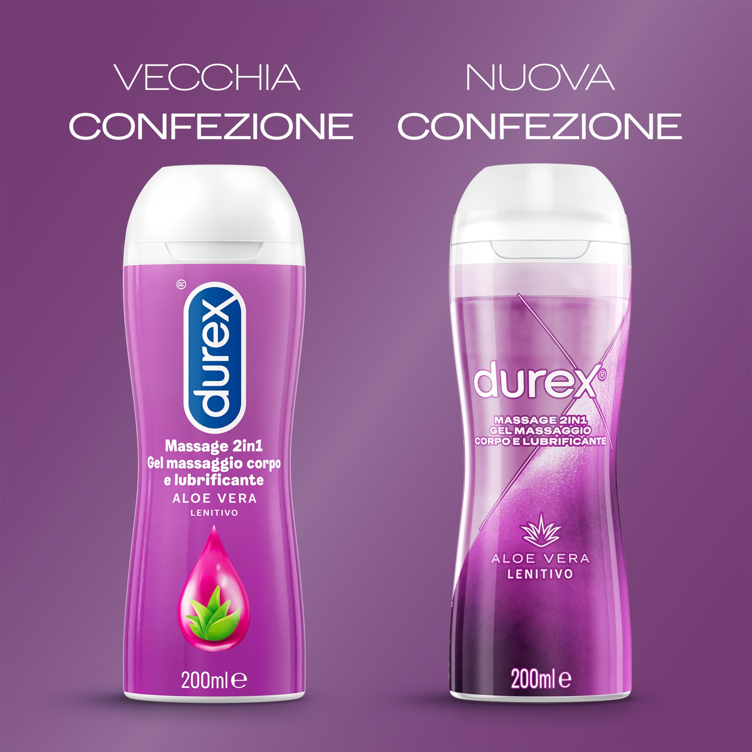 Durex Massage 2in1 gel lubrificante 3x200ml aloe vera