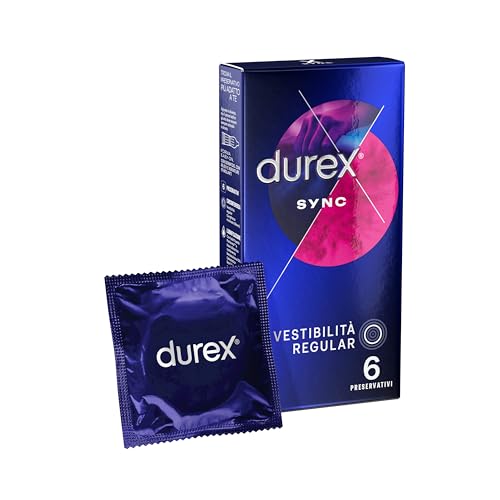 Durex Sync preservativi 6 pezzi ritardanti stimolanti