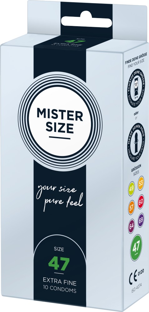 Mister Size 47mm preservativi su misura 3 pz lattice