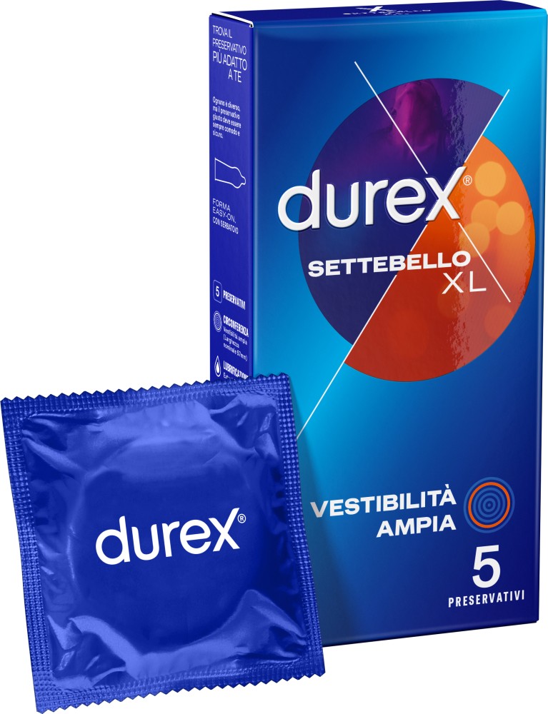 Durex Settebello XL preservativi larghezza 57 mm